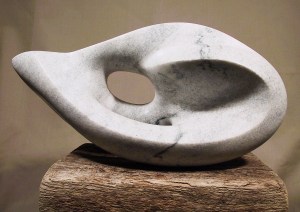 Modern Stone Sculpture White Marble Art Natural Stone Carving